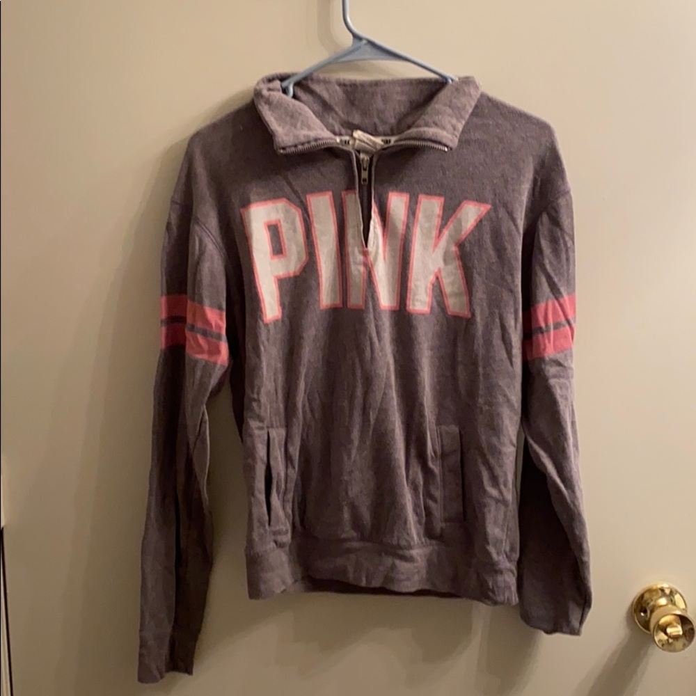 PINK Quarter-zip cozy sweatshirt